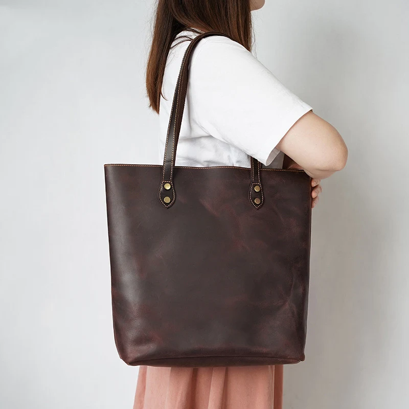 Modieuze vintage schoudertas, eenvoudige tote bag voor dames, ruim en stijlvol, perfect voor dagelijks gebruik, comfortabel en trendy.