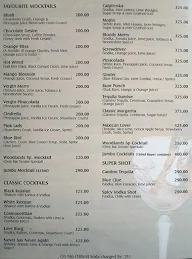 Woodlands Restaurant and Bar menu 4