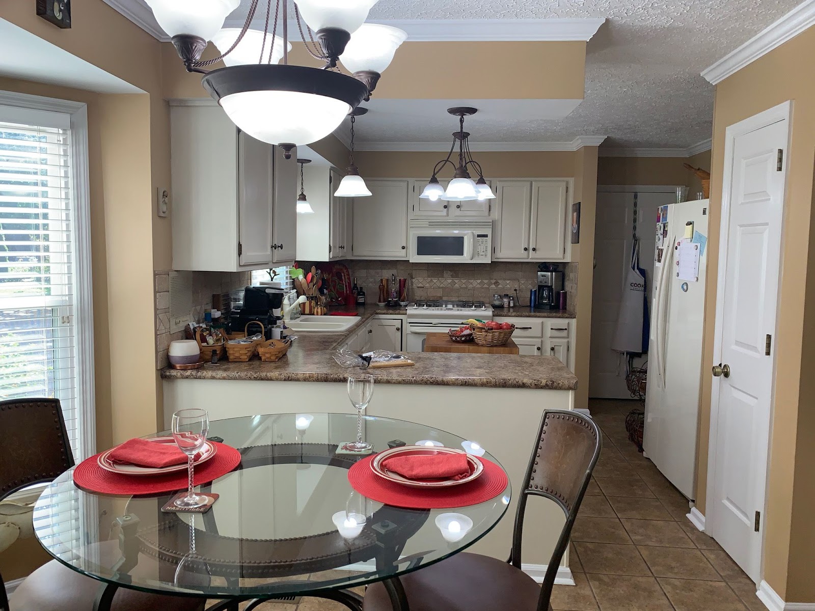 before kitchen remodel bassett hall gold soffit granite counters mt juliet tn