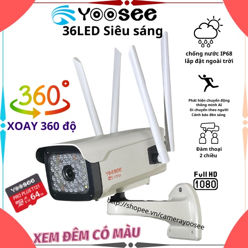 Camera Yoosee Ngoài Trời Fhd 1080P _ Siêu Nét W76S