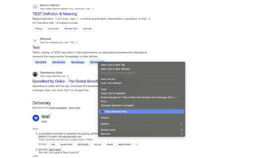 Copy Selected Links