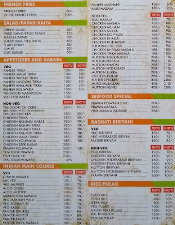 Josh Foodland menu 