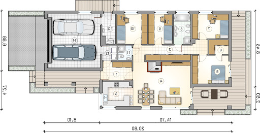 Ibis II Sz - Rzut parteru