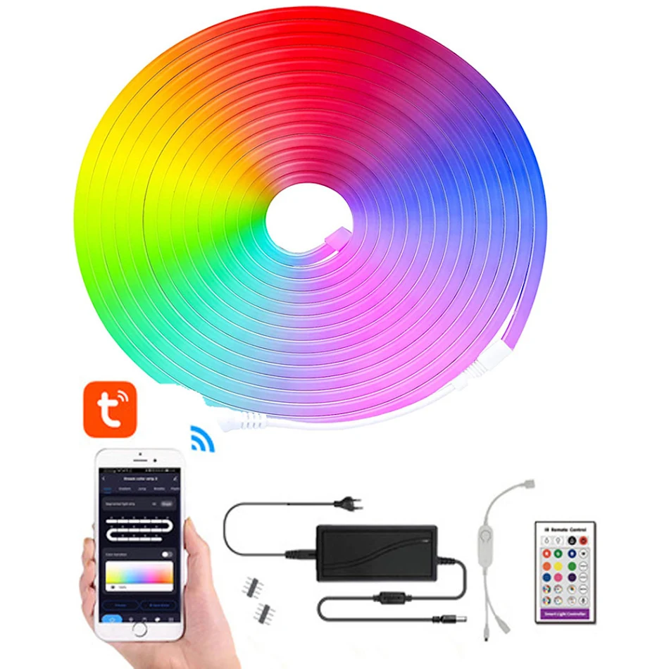 Lampe LED Graffiti Smart avec Bandeau Néon Contrôle APP Illuminez votre espace avec des couleurs vibrantes, créez des ambiances uniques et personnalisées grâce à l'application.
