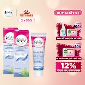 [Mã Fmcgveet71 Giảm 8% Đơn 150K] Combo 2 Kem Tẩy Lông Cho Da Nhạy Cảm Veet Silk Fresh 50G/Tuýp