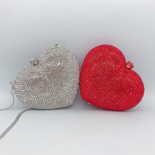 Title 8, Hand Holding Heart-shaped Diamond Dinner Bag, t...