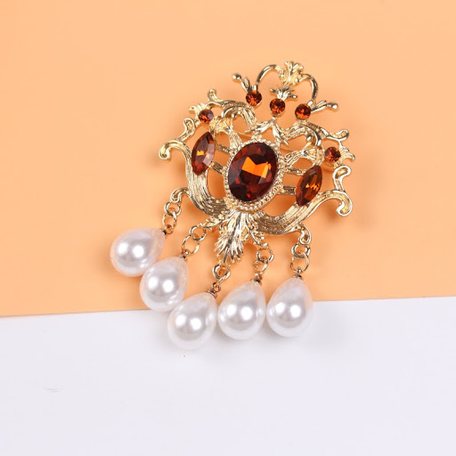 Title 4, Design Court Retro Baroque Style Coat Brooch, a...