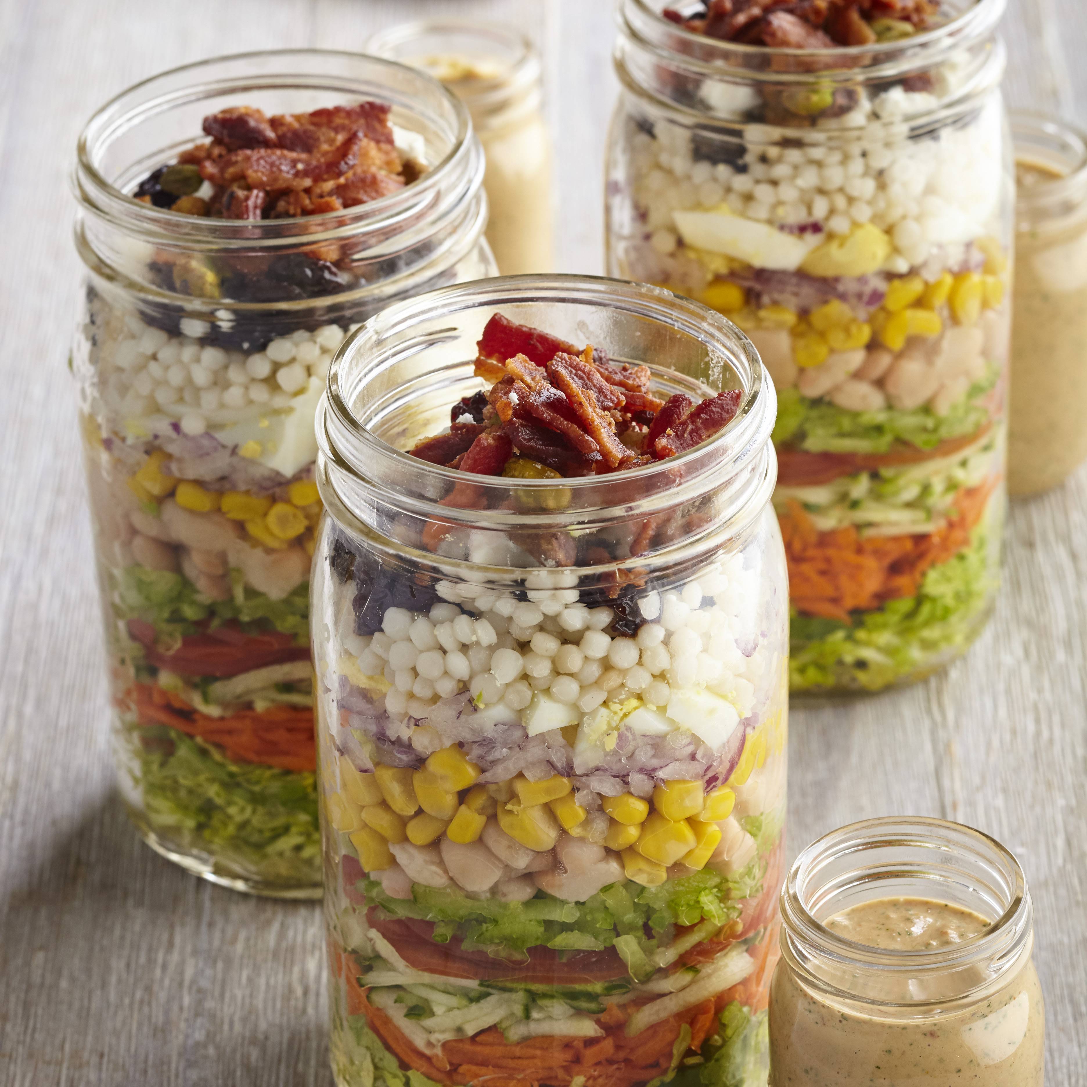 Salad Jars with Tomato Cream Dressing Recipe