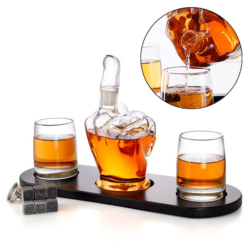 Title 4, Craft Glass Wine Bottle Set Enhance your wine e...
