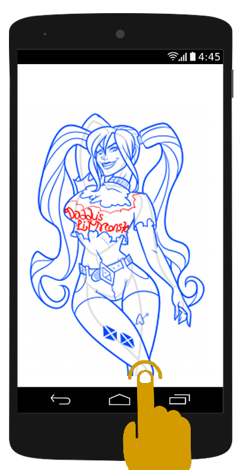 Android application How To Draw Suicide squad screenshort