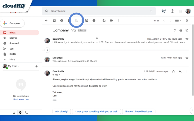 Gmail Conversation Thread Reversal by cloudHQ Preview image 5