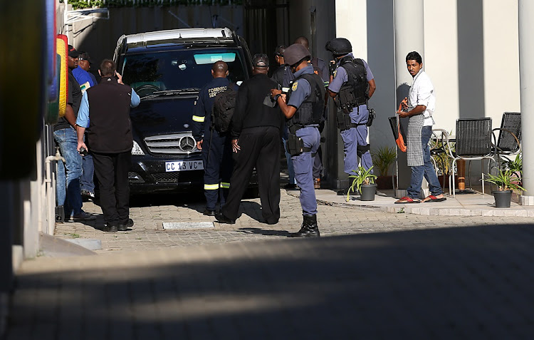 The Hawks raided the Gupta family's compound in Saxonwold, Johannesburg on 14 February 2018.