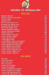 Aroma Of Bangalore menu 1