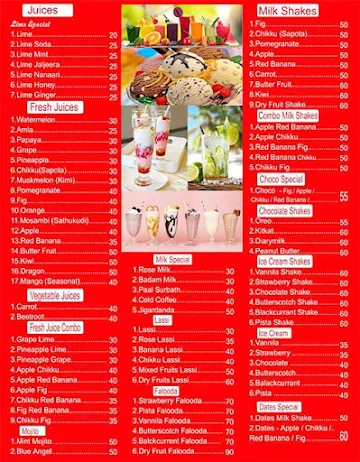 Chennai Drinks menu 