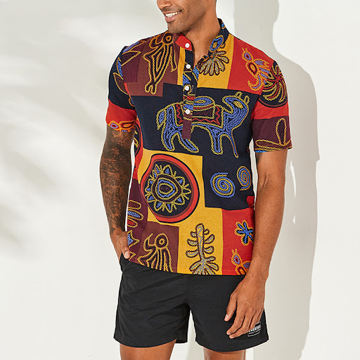 Title 6, European And American Fashion Totem Print Shirt...