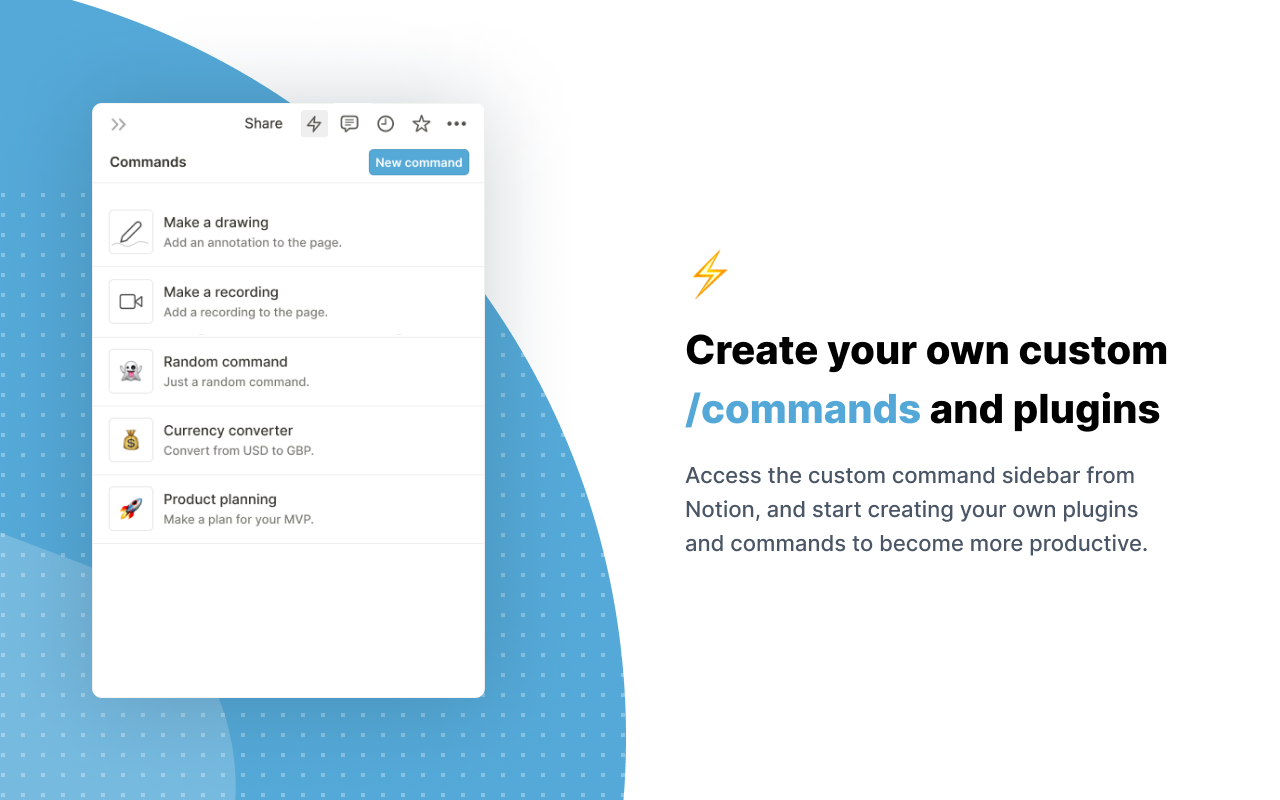 Slashy - Custom commands for Notion Preview image 1