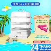 Nồi Hấp Điện Đa Năng 3 Tầng Lebenlang Lbel5031 Siêu Tiện Lợi, Dung Tích 18L, Công Suất 900W - Hàng Chính Hãng