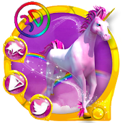 3d Pink Unicorn  Icon