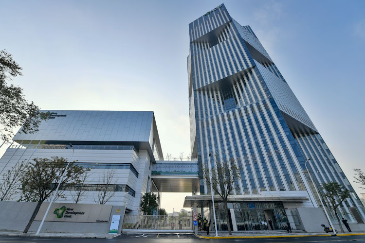 The New Development Bank's headquarters in Shanghai, China. The development bank founded by the Brics countries closed the auction for its first rand bonds on Tuesday. File photo.