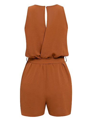 Title 5, Casual Jumpsuit Lace V-neck Sleeveless Tops Tie...