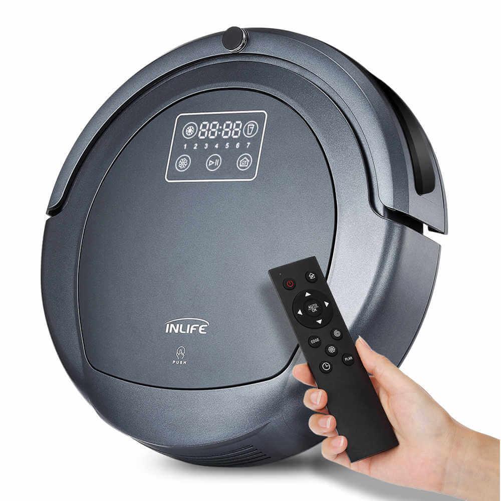 Inlife ZK8077 Robotic Vacuum Cleaner Virtual Blocker Touchscreen Remote Control Robotic Vacuum Cleaner With Voice Reminder| | - AliExpress