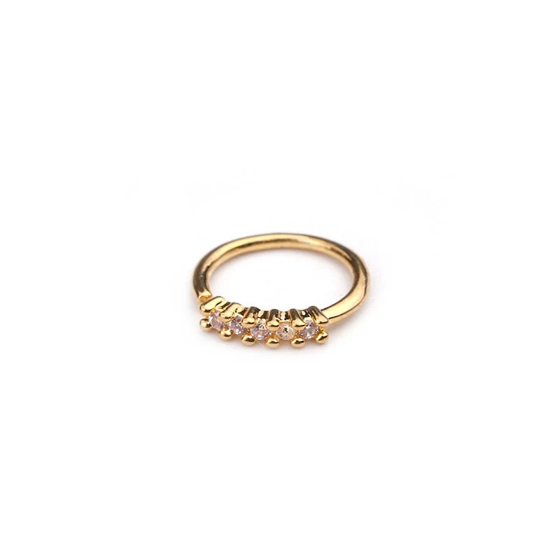 Neus piercing ring met kleine bloem, helix sieraad, subtiel en stijlvol, ideaal voor dagelijks gebruik, geeft een elegante uitstraling.