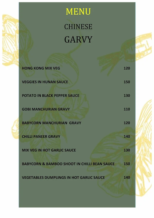 The Jade Kitchen menu 