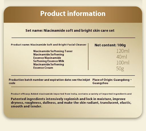 Title 9, Nicotinamide Care Product Set Brightens Skin Co...