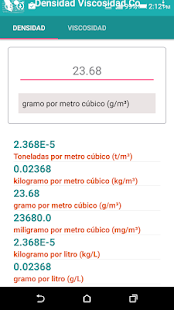Conversion of units of density and viscosity - náhled