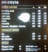 Costa Coffee menu 1