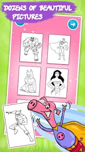  Super Hero Coloring Books- 스크린샷 미리보기 이미지  