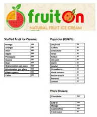 Fruit On Natural Fruit Ice Cream menu 1