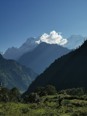 Manaslu mountain (8163m) from Thanchok(2700m)