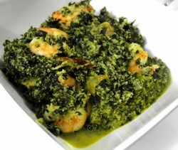 N'Dolé de Viande  ou Morue et crevettes ( au choix )