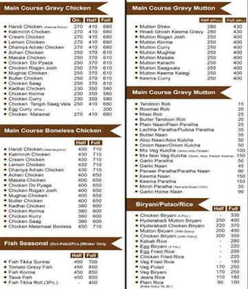 Mr Naan Mrs Curry menu 