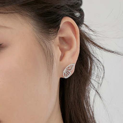 Title 5, S925 Sterling Silver Simple Symmetrical Butterf...