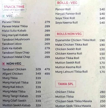 Pet Pooja menu 