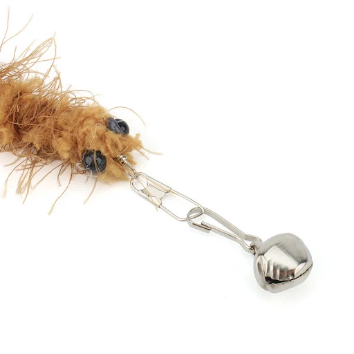 Plush Caterpillar Shape Cat Teaser Stick Accessories Cat Toys Wand Replace Head Artificial Insects Shrimp kitten Pet Toy