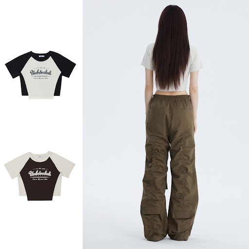 Title 8, Slimming Niche Irregular Design Short Sleeve To...