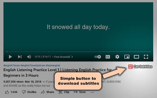 Download Youtube Subtitles