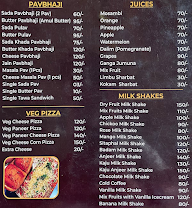 Waghes Pavbhaji & Juice Centre menu 1