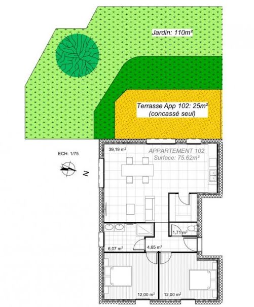 Vente appartement 3 pièces 75 m² à Nancy (54000), 249 000 €