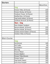 Baadalon Di Rasoi menu 2