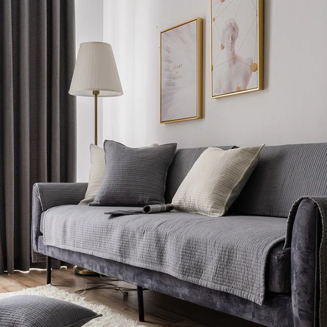 Title 5, Cotton Fabric Non-slip Sofa Cushion Cover. Prot...