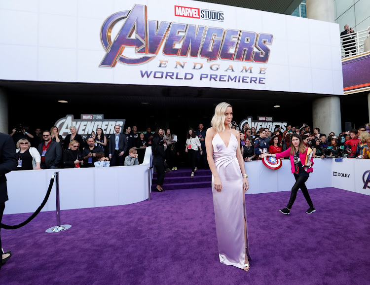 Cast member Brie Larson poses on the red carpet at the world premiere of the film "The Avengers: Endgame" in Los Angeles, California, April 22, 2019.