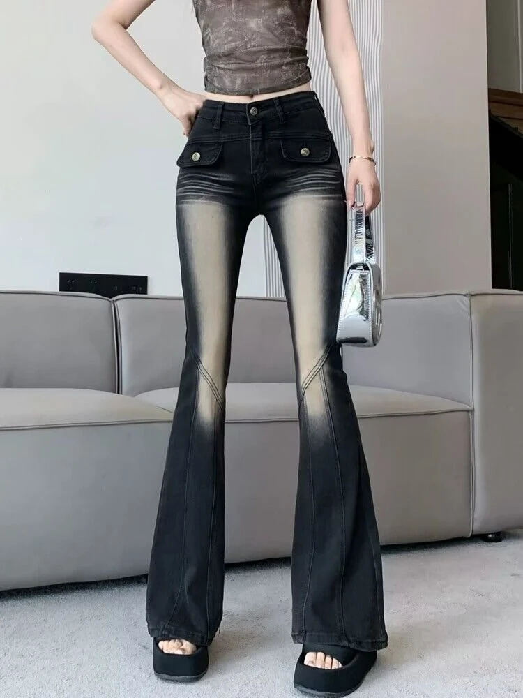 Title 4, Damen Skinny Jeans im Retro-Look mit Farbverlau...