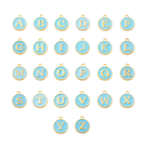 Title 1, Dripping Alloy Small Pendant with 26 English Le...