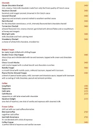 The Chocolate Room menu 2