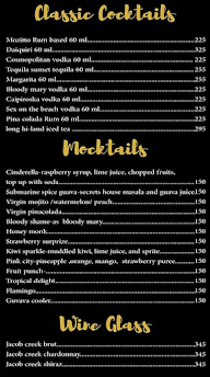 Black Hole Bar menu 5