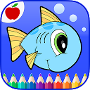 Ocean Animals Coloring Book mobile app icon